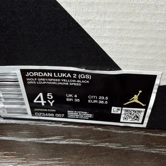 Nike Luka 2 Grade School Basketball Shoes Wolf Grey/Speed Yellow kid Jordans 4.5 - Picture 5 of 13